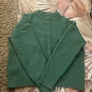 NWOT Amazon Essentials green knit sweater